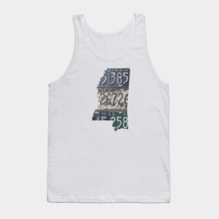 Vintage Mississippi License Plates Tank Top